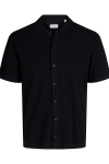 Jack & Jones Emil Knit Structure Hemd SS Black