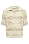 ONLY & SONS Karlos Relaxed Fit SS Resort Knit Polo Vanilla Ice
