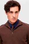 Selected Berg Knit Half Zip Demitasse