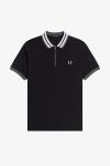 Fred Perry ZIP NECK POLO Hemd 102 Black