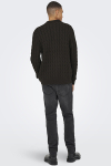 ONLY & SONS Kicker Cabel Polo Knit Demitasse