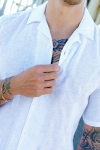 ONLY & SONS Caiden SS Resort Linen Hemd White