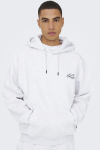 ONLY & SONS Ceres Chill Oversize Hoodie Sweatt Super Light Grey Melange