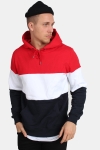 Uhrban Classics TB1870 Hoody Fire Red/White/Navy