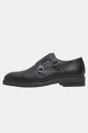 Selected SLHBLAKE LEATHER MONK SHOE B NOOS Black