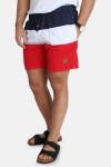 Urban Classics Color Block Badehose Firered/Navy/white