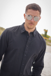 Selected Slim Sun Linen Hemd LS Black