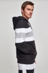 Uhrban Classics Chest Striped Hoody Black/ White/ Grey