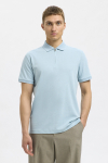 Selected Fave Zip Polo SS Winter Sky