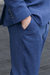 Selected SLIM OASIS LINEN PANTS Dark Navy