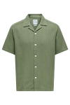 ONLY & SONS Bertil Waffle SS Resort Hemd Deep Lichen Green
