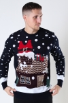 Kronstadt Christmas Cotton knit Santa in chimney