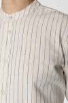 Clean Cut Copenhagen Ran Mao Hemd L/S Light beige stripe