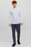 Jack & Jones JPRBLASUMMER HALF PLACKET Hemd L/S SN Cashmere Blue