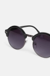 Fashion Rund Sonnenbrille Blank Sort/Gun