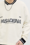 Jack & Jones Horizon Sports Print Sweat LS V-neck Cloud Dancer