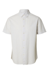 Selected Regular New Linen Hemd SS Pure Cashmere Thin Stripe