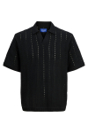 Jack & Jones Aros Knit Easter SS Crochet Polo Black