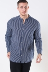 Only & Sons Luke LS Linen Mandarine Hemd Dress Blues/White Stripes