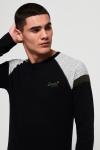 Superdry O L Eng'D Sleeve Baseball T-Hemd Black