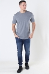 Selected Norman 180 SS O-Neck T-Hemd Medium Grey Melange