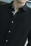 ONLY & SONS Caiden LS Linen Hemd Black