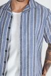 ONLY & SONS Trev Regular SS Structure Stripe Hemd Navy Blazer