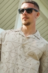 ONLY & SONS Aron Relax SS Chiffly Resort Hemd Chinchilla