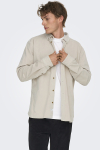 ONLY & SONS Michael Regular Fit Stretch Cord Hemd LS Silver Lining