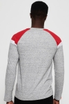 Superdry O L Eng'D Baseball L/S T-Hemd Varsity Silver Grit