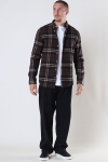 Kronstadt Johan Flannel check Hemd Black / Brown