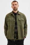 Selected SLHLOOSEMANNI OVERSHIRT LS M Forest Night