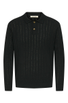 ONLY & SONS Kent Regular Fit Polo Knit LS Black