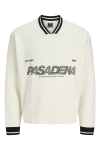 Jack & Jones Horizon Sports Print Sweat LS V-neck Cloud Dancer