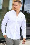 Clean Cut Copenhagen Oxford Stretch Plain L/S White