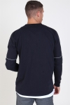 Woodbird Criks Bliks Crew Sweatshirt Navy