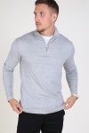 Tailored & Originals Knit - MUhrray Half zip Light Grey