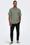 ONLY & SONS Caiden SS Resort Linen Hemd Swamp