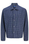 Jack & Jones Austin Loose Fit Check Hemd Ocean Cavern