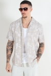 ONLY & SONS Caiden SS Regular Hawaii Linen Hemd Chinchilla