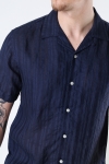 Kronstadt Cuba Linen striped Hemd Navy