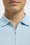 Selected Fave Zip Polo SS Winter Sky