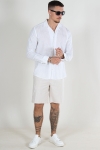 ONLY & SONS Caiden Regular Linen Resort LS Hemd White
