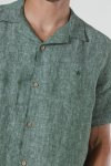 Kronstadt Ayers SS loose Hemd Hedge Green
