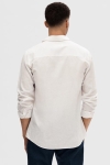 Selected Slim Sun Linen Hemd LS White