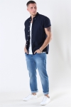 Kronstadt Johan Oxford washed S/S Hemd Navy