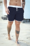 Urban Classics Retro Badehose Navy/white