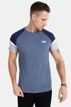 Superdry O L Eng'D Sleeve Baseball T-Hemd SS Pacific Blue Heather