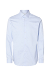 Selected Performance Stretch LS Hemd Light Blue Mixed White