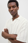 Jack & Jones Aros Knit Easter SS Crochet Polo Sea Salt